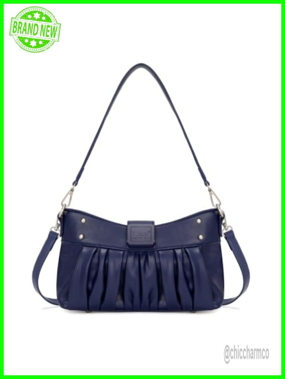 Vegan Leather Small Shoulder Bag Convertible Crossbody Hobo Purse